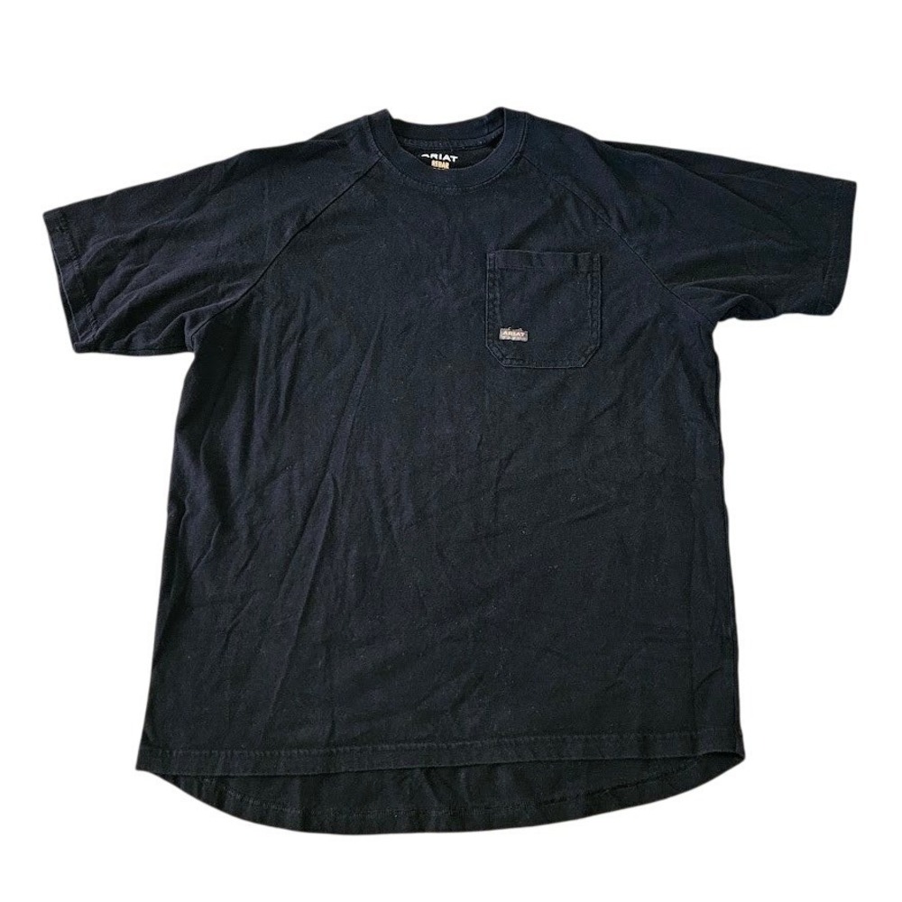 Ariat Rebar Short Sleeve Pocket Workwear T-Shirt Mens Large Black Utility